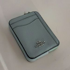 Coach compact wallet baby blue